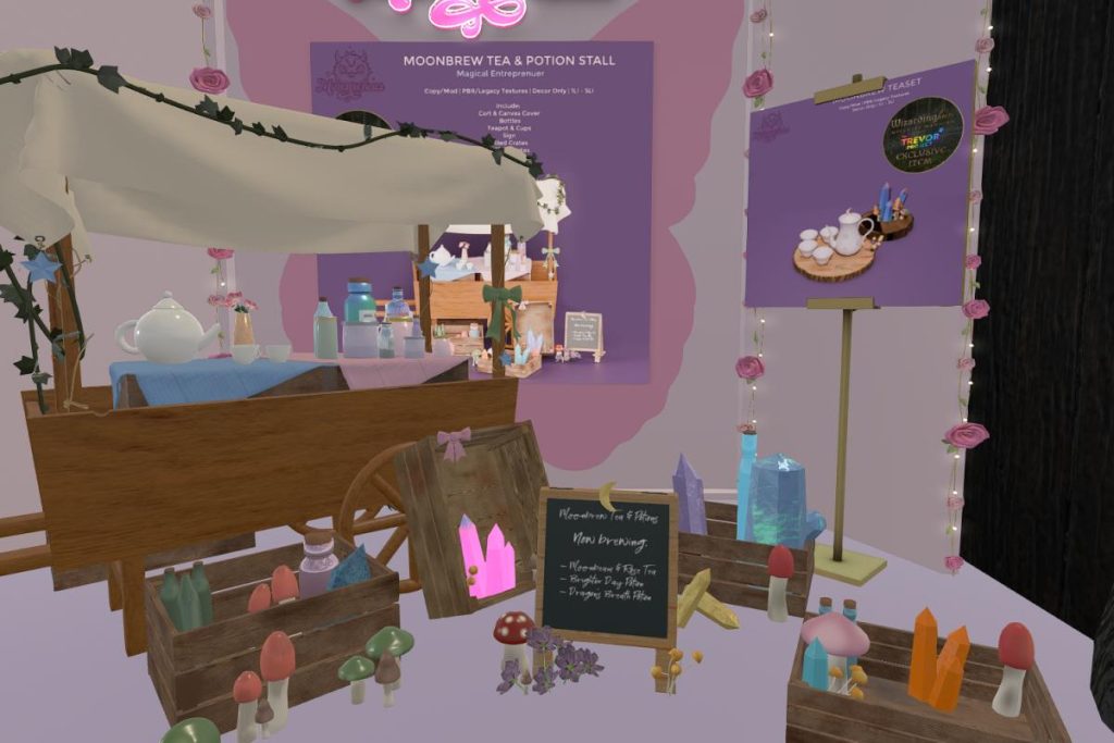 Moonbrew Tea &amp; Potion Stall, L$400 | Moonbrew Tea Set, L$180