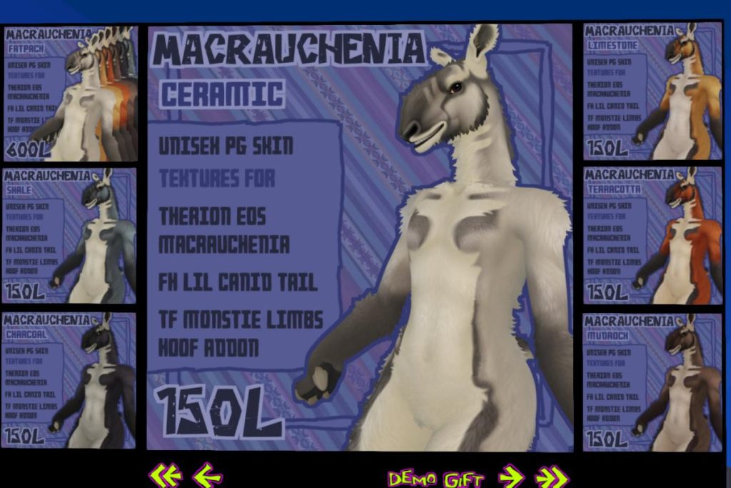 Macrauchenia Modkit - BOM, L$150 each