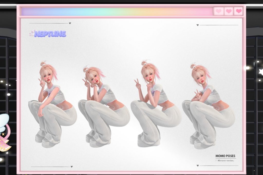 Momo Poses, L$130 each/L$229 FP