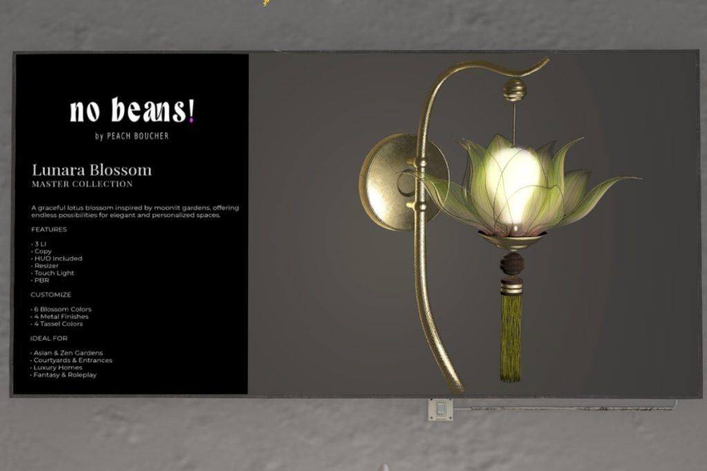 Lunara Blossom, L$349 each/L$899 FP