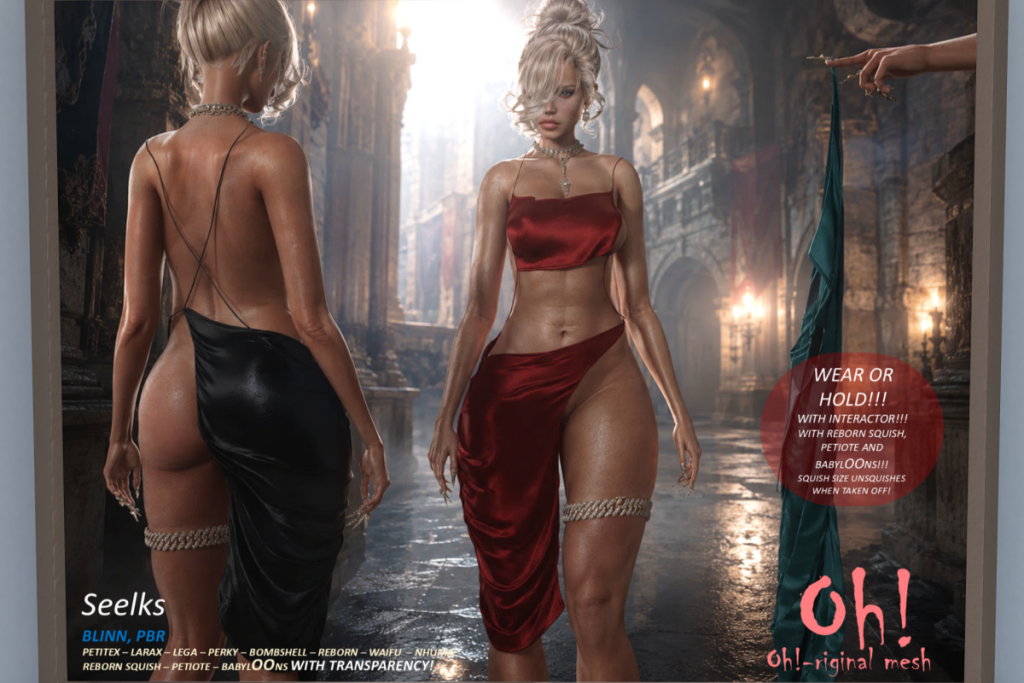 Seelks Dress - Legacy/MaitreyaX/Nhumana/Reborn/+mods, L$699 each/L$1999 FP
