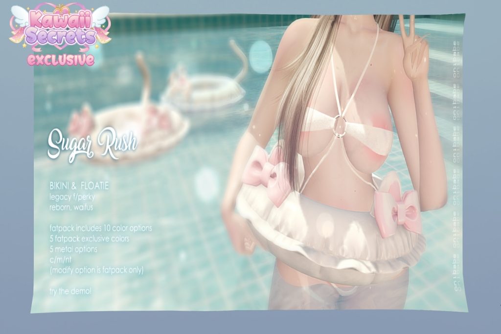 Sugar Rush Bikini &amp; Floatie - Legacy/Reborn/+mods, L$295 each/L$599-L$1399 each FP