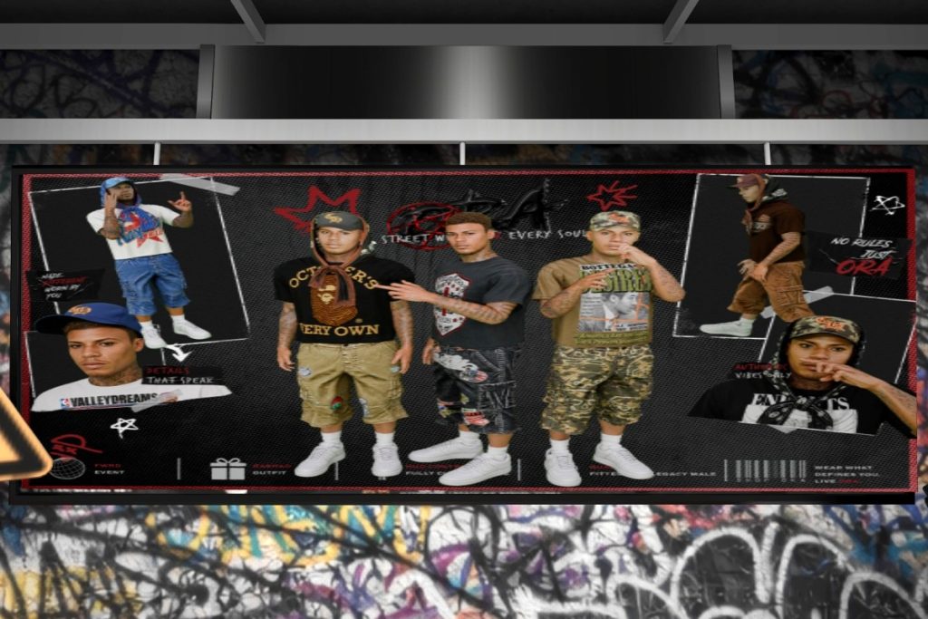 Rashad T-Shirt, Shorts and Scarf - Legacy, L$250-L$699 each/L$3000 FP