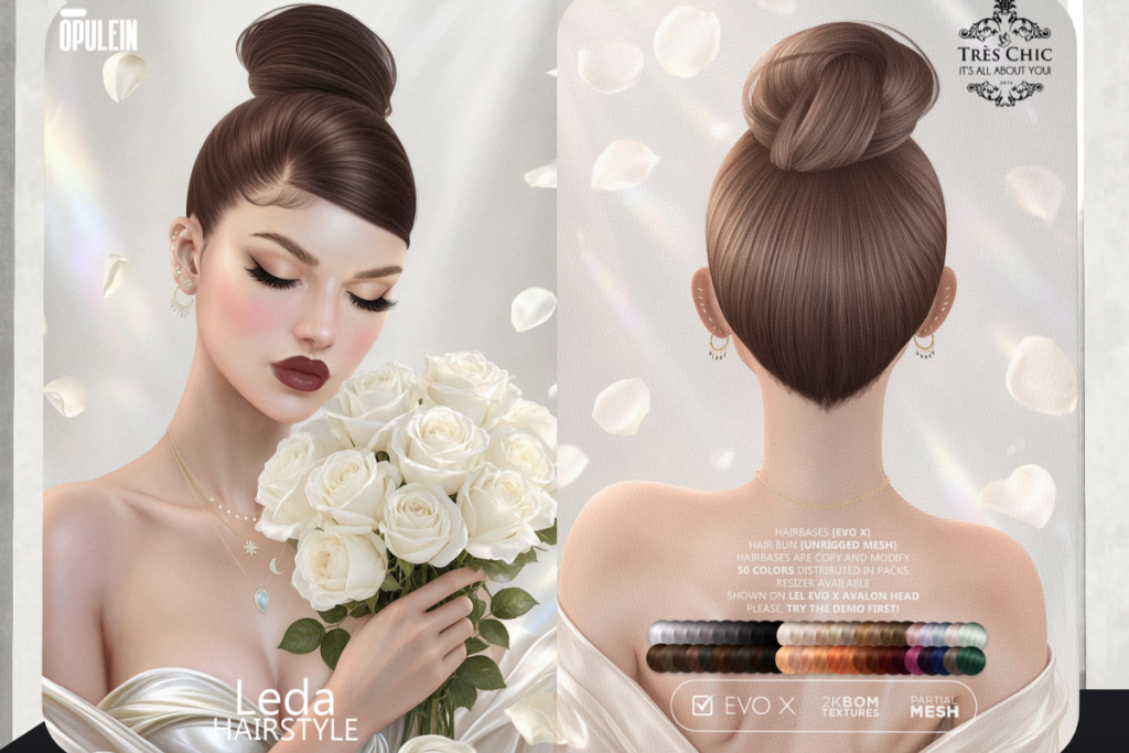 Leda Hairstyle - Evox, L$299 each/L$999 FP