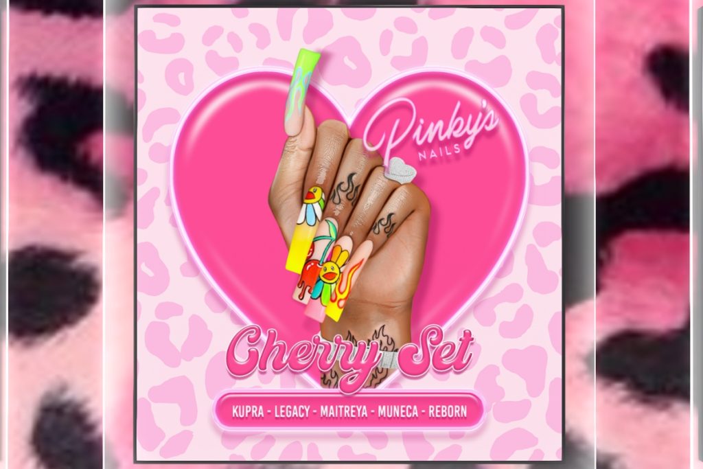 Cherry Nails Set - Inithium/Legacy/Maitreya/Reborn/Yentements, L$333