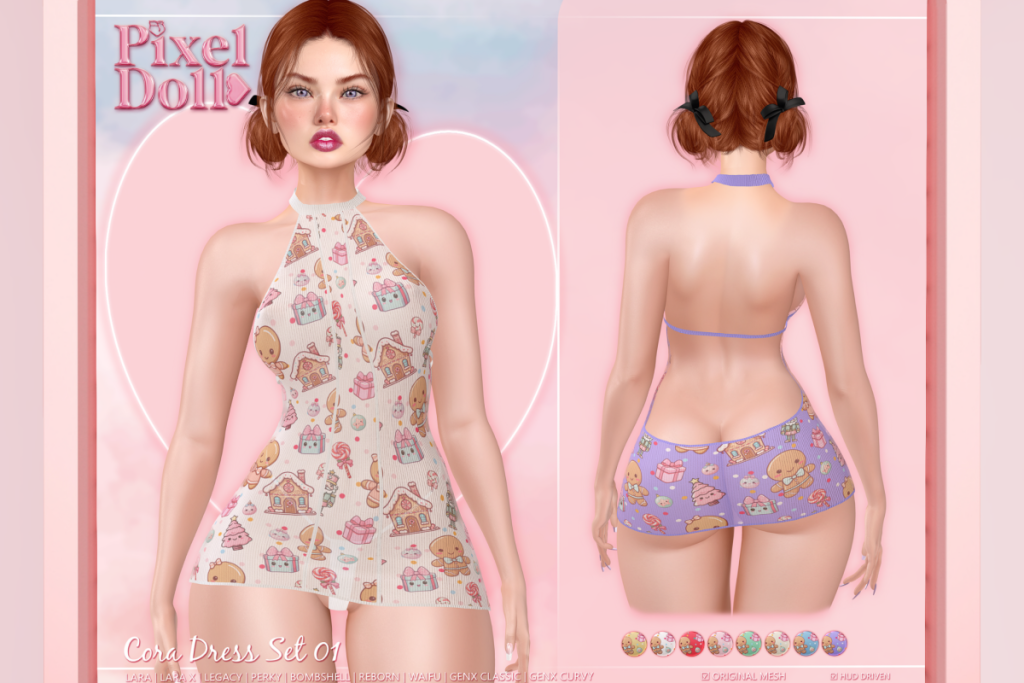 Cora Dress - Genx/Legacy/Maitreya/Reborn/+mods, L$399 each