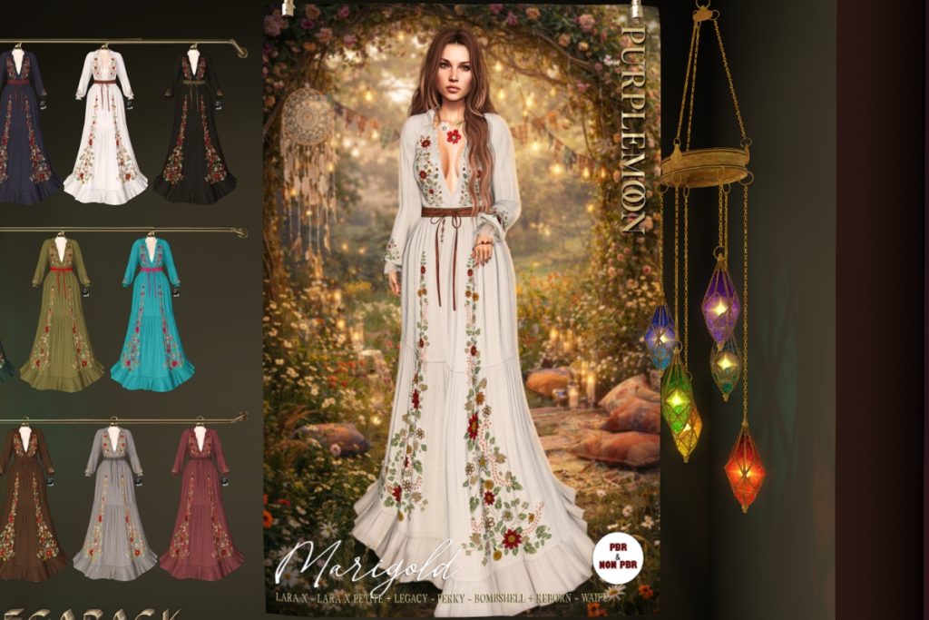 Marigold Gown - Legacy/MaitreyaX/Reborn/+mods, L$299 each/L$1999 FP