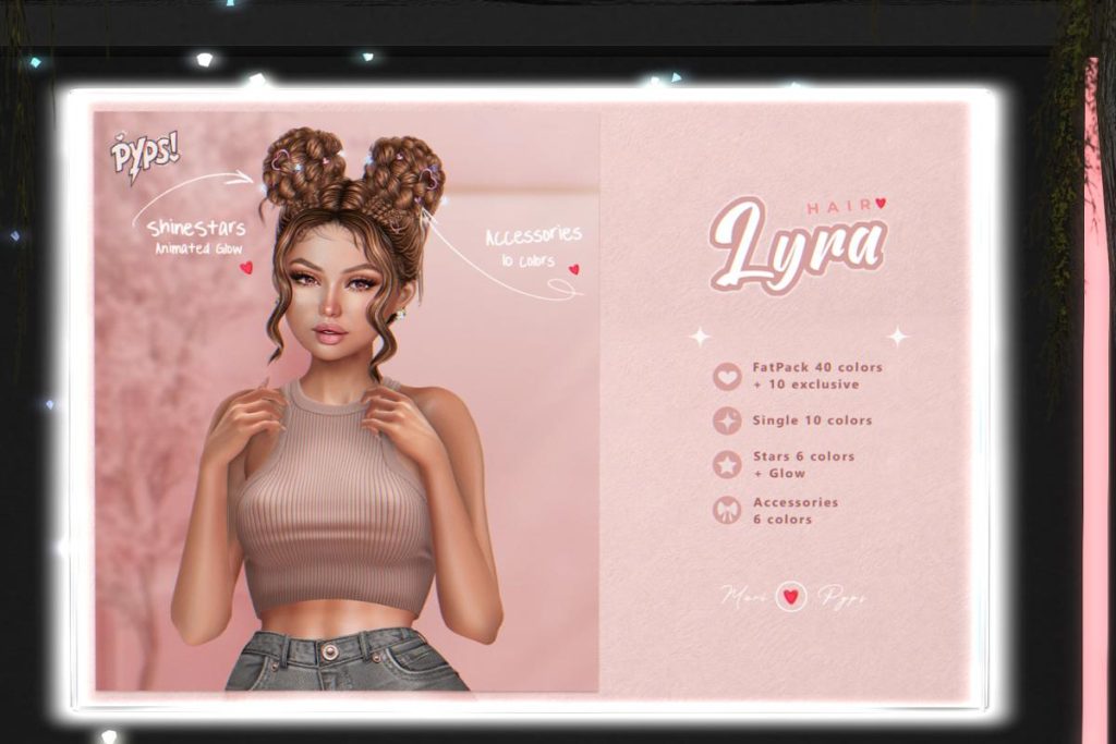 Lyra Hair, L$300 each/L$1100 FP