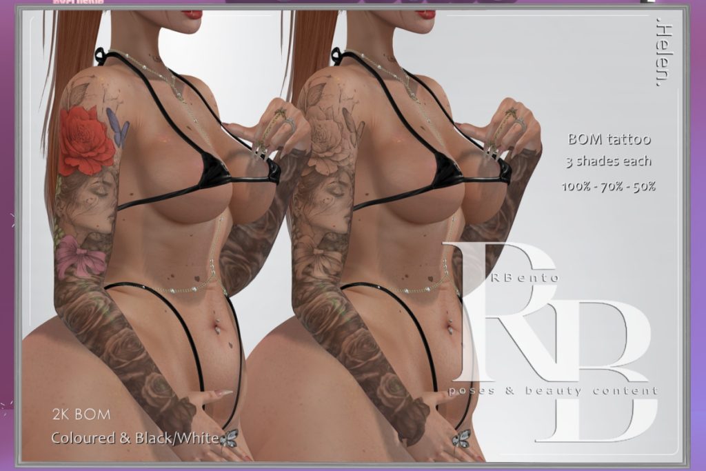 Helen Sleeves Tattoo - BOM, L$299