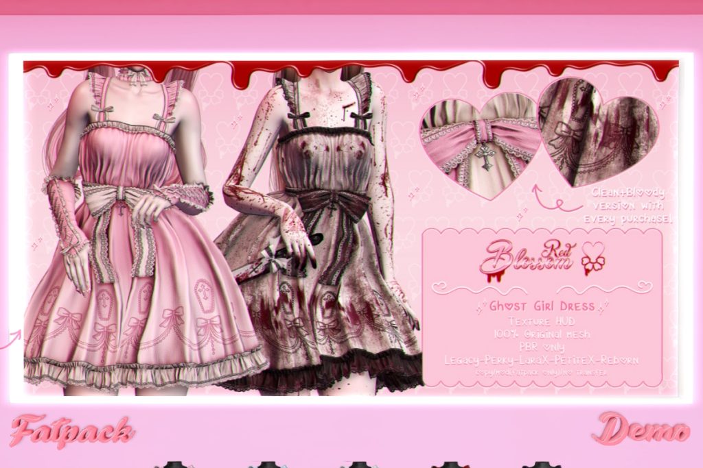 Ghost Girl Dress - Legacy/MaitreyaX/Reborn/+mods, L$399 each/L$2199 FP