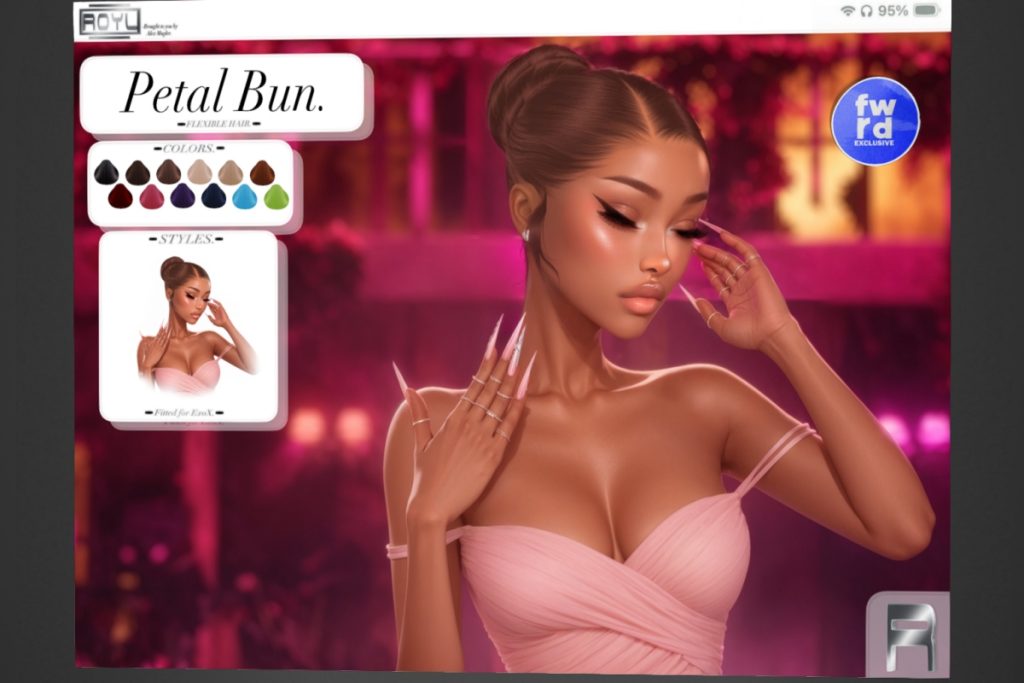 Petal Bun Hairstyle, L$120-L$499 each
