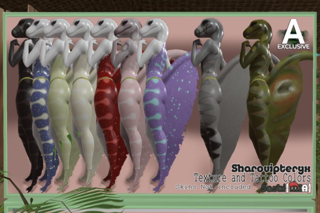 Sharouipteryx Texture &amp; Tattoos - BOM, L$499