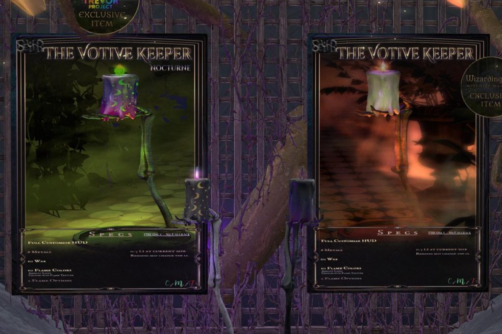 The Votive Keeper, L$250-L$300 each