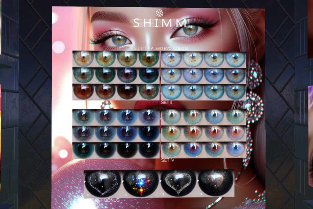 Set Eyes - BOM/EvoX, L$288 each/L$1000 FP