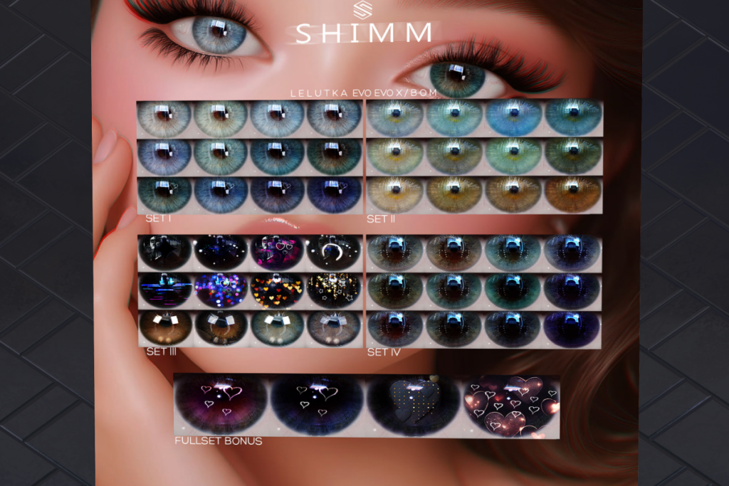 Cdxlviii Eyes - Bom/Evo/Evo X, L$288 each/L$1000 FP