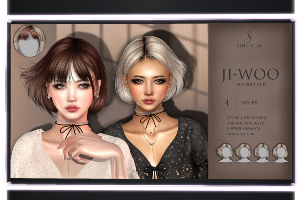 Ji-woo Hair, L$350 each/L$750 FP