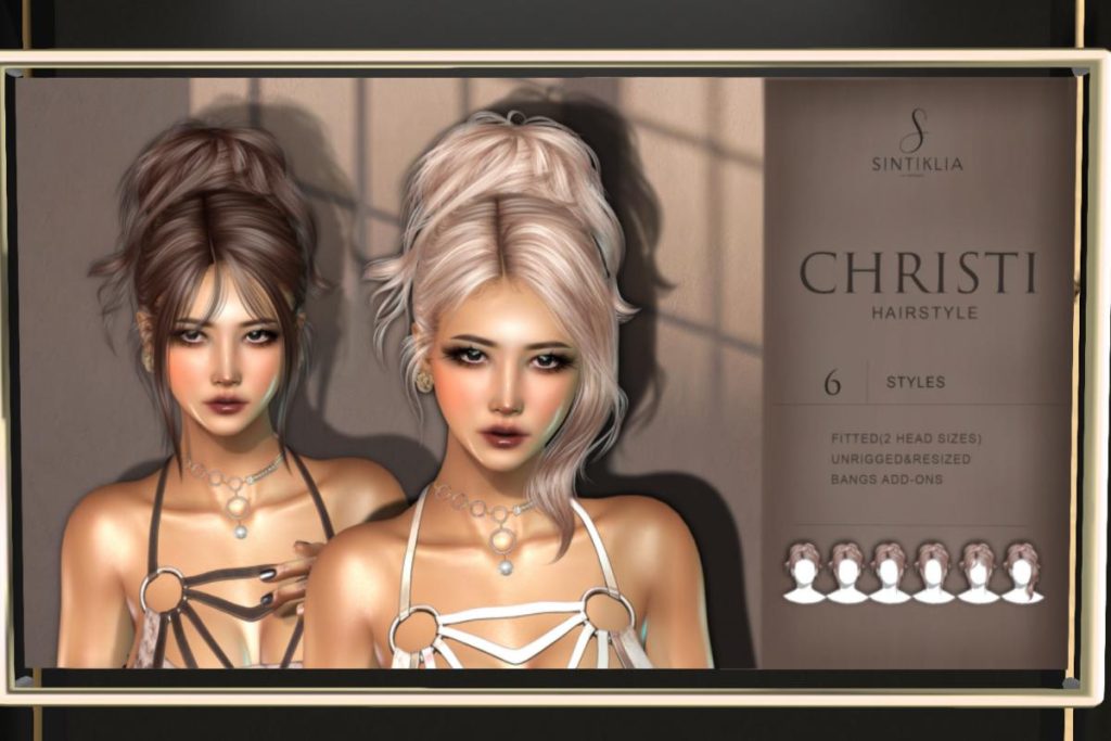 Christi Hair, L$288 each/L$688 FP