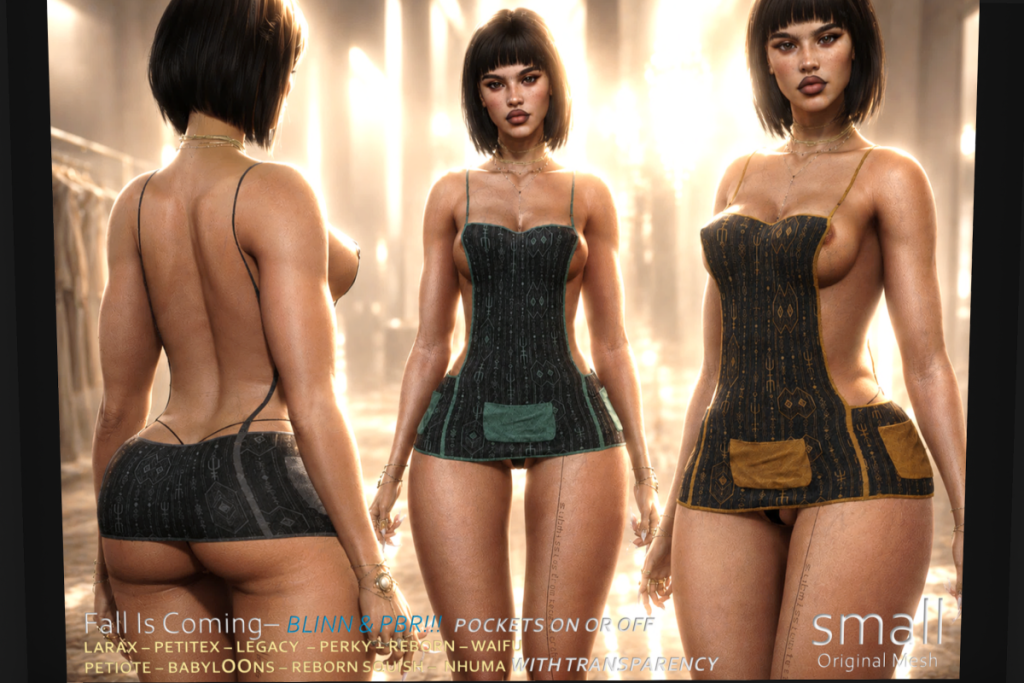 Fall Is Coming Dress - Legacy/MaitreyaX/Nhumana/Reborn/+mods, L$699 each/L$1999