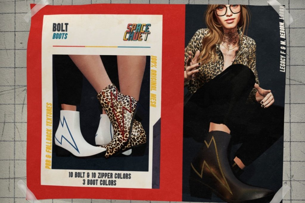 Bolt Boots - Legacy F+M/MaitreyaX/Reborn, L$349 each/L$749 FP