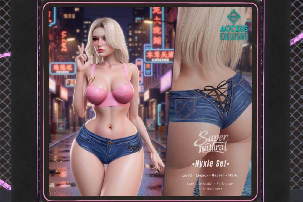 Nyxie Set - Legacy/Maitreya/Reborn/+mods, L$268 each/L$1998 each FP/L$2888 MP