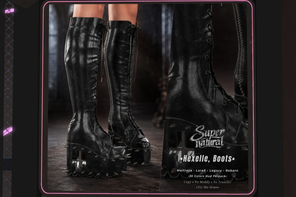 Hexelle Boots - Legacy/Maitreya/Reborn/+mods, L$188 each/L$1288 FP