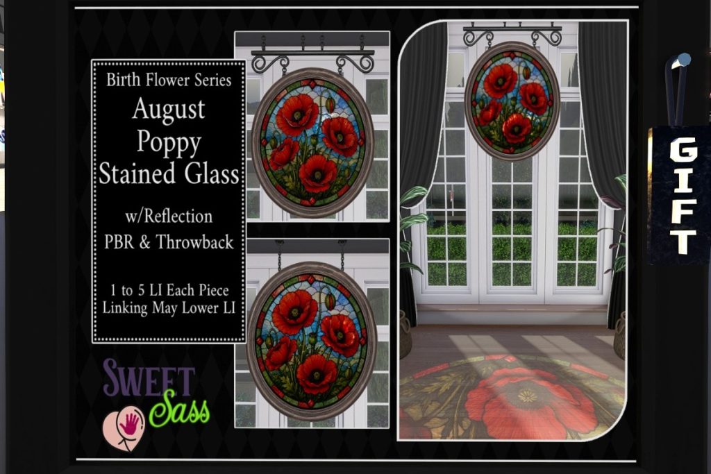 Poppy Stained Glass, L$250