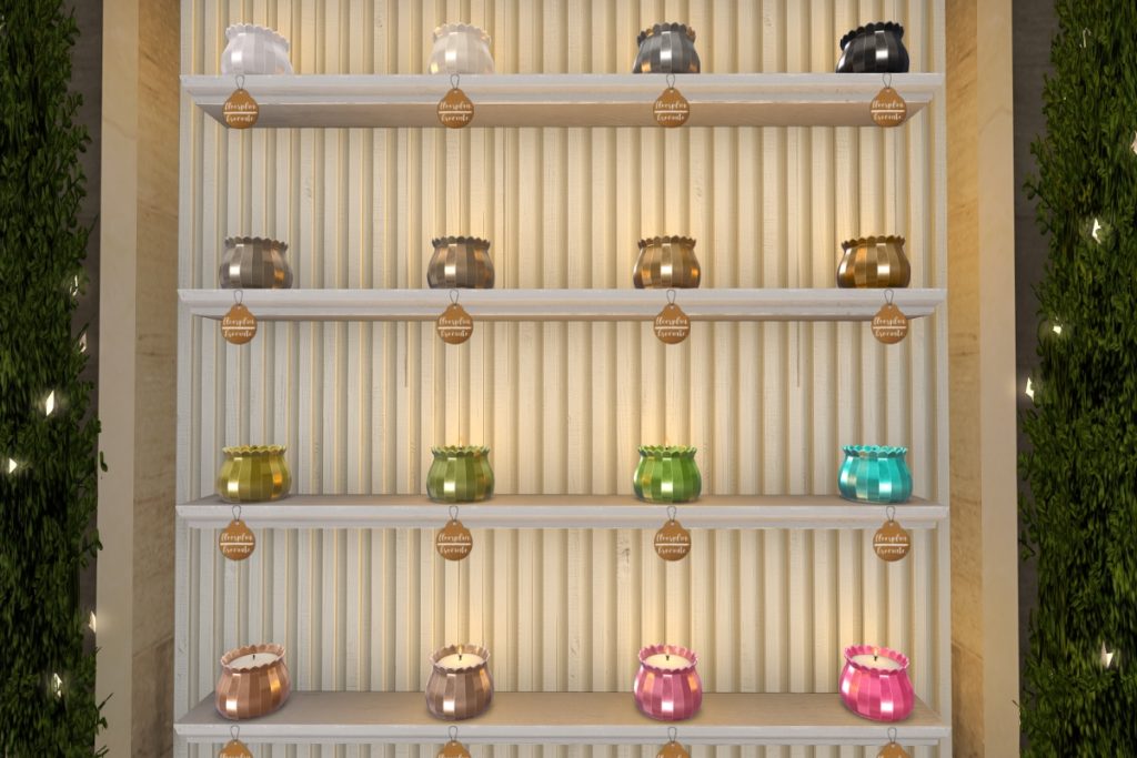 Bloom Candle, L$88 each/L$288 FP