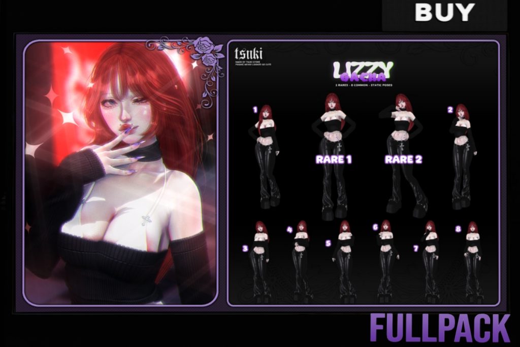 Lizzy Poses, L$85 per play/L$899 FP