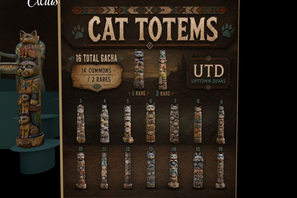 Cat Totems, L$75 per play/L$1595 FP