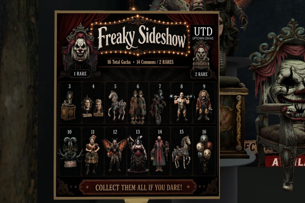 Freaky Sideshow Collection, L$75 per play