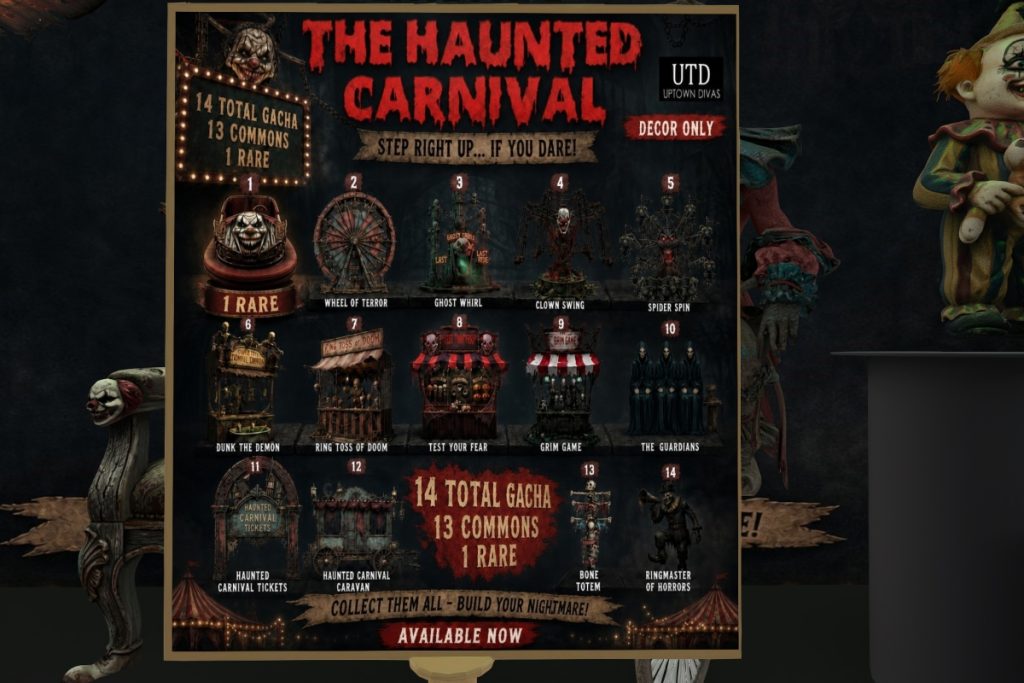The Haunted Carnival Collection, L$75 per play