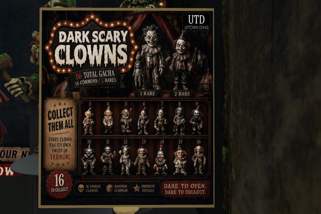 Dark Scary Clowns Collection, L$75 per play