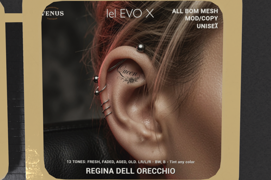Regina Dell Orecchio Tattoo - EvoX, L$400