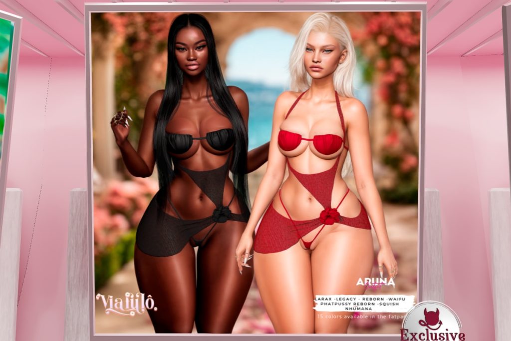 Aruna Dress and Bikini - Legacy/MaitreyaX/Nhumana/Reborn/+mods, L$220-L$290 each/L$1200-L$1400 each FP