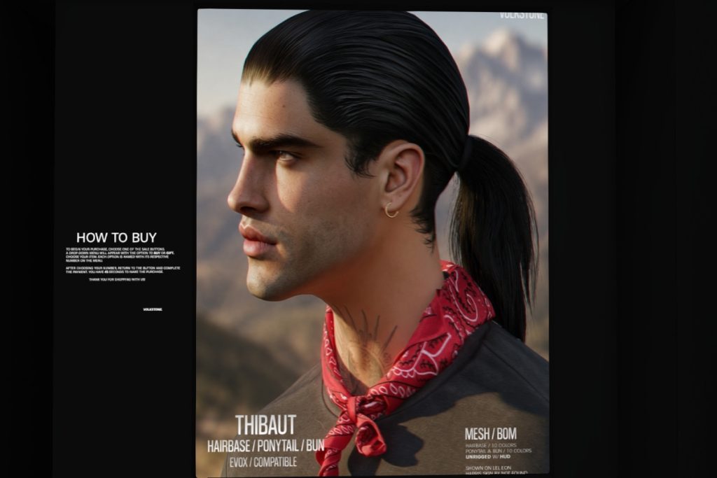 Thibaut Hairbase, Ponytail &amp; Bun - EvoX, L$219 Hairbase/L$690 FP