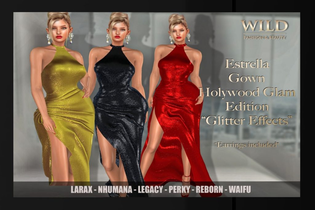 Estrella Gown - Legacy/MaitreyaX/Nhumana/Reborn/+mods, L$150 each
