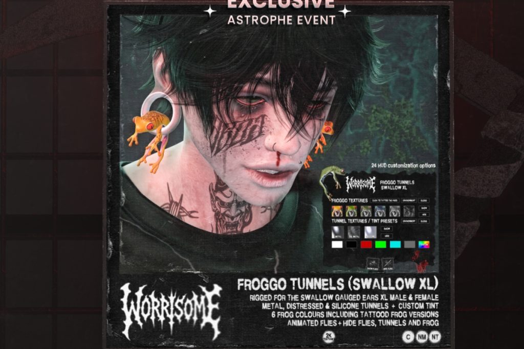 Froggo Tunnels - Swallow Gauged Ears XL, L$425