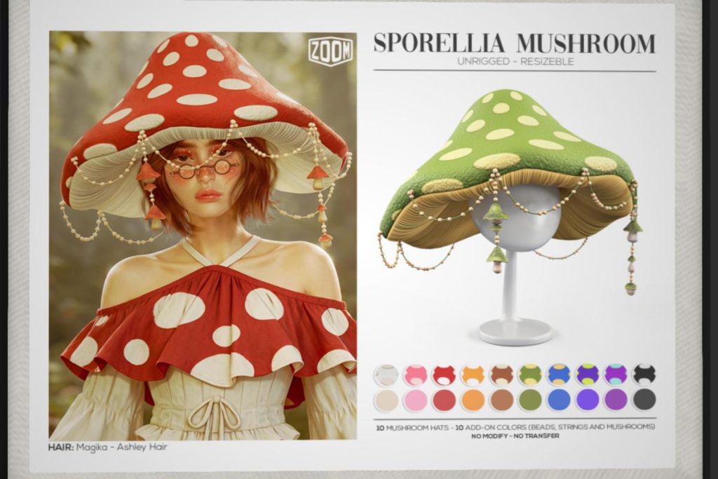 Sporellia Mushroom Hat, L$288