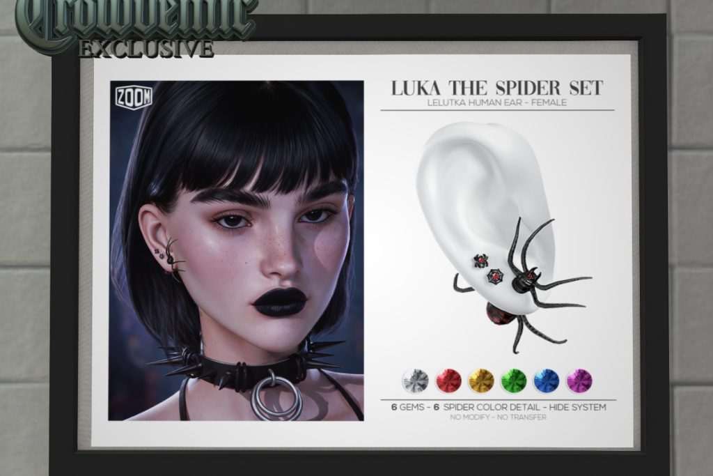 Luka The Spider Set - EvoX F Ears, L$99